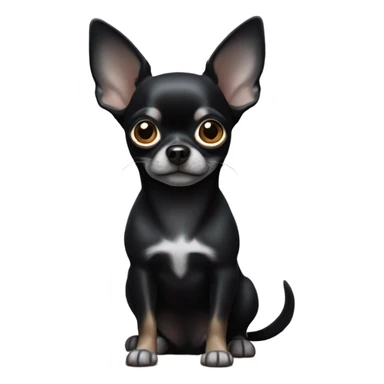 Small black chihuahua sticker