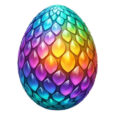 Elemental magical glowing shiny dragon egg sticker