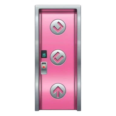 cute pink simple elevator , with up and down symbol ,make it obvious that it’s an elevator  sticker