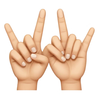 two fingers crossed in an X shape invented sign sticker