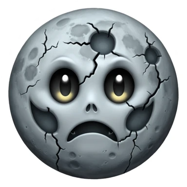 haunted moon no holes sticker