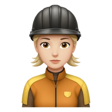  horse jockey woman face sticker