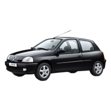 Renault Clio 1995 black sticker