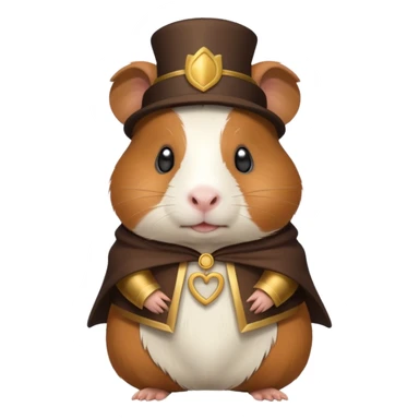 Guinea pig with costume sticker