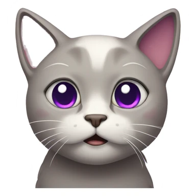 a weeping purple cat sticker