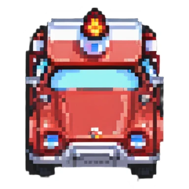 red and black fire truck sticker