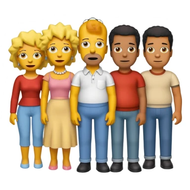 simpsons, different characters. sticker