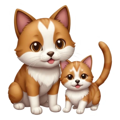 Cat with a dog sticker