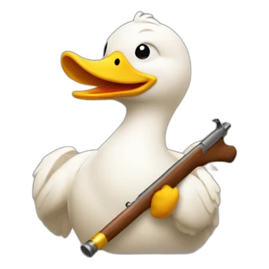 Pato con un arma sticker