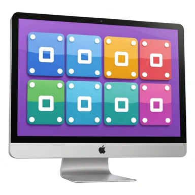 AI webflow on a computer - really complicated, sequences of squares connected to other squares, lines sticker