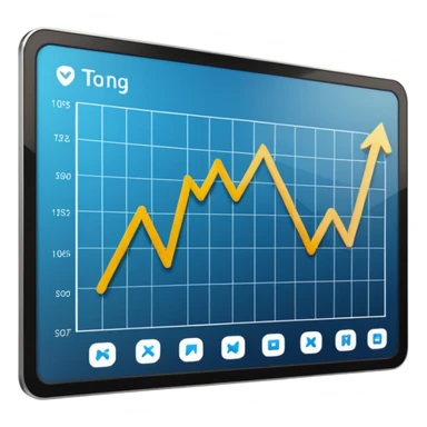 Mach mir einen trading chart auf einem bild schirm# sticker