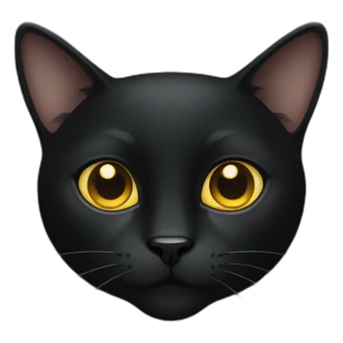 Black cat with golden eyes sticker