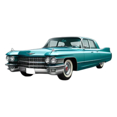 1962 Blue Cadillac Sedan DeVilles from movie the green book sticker