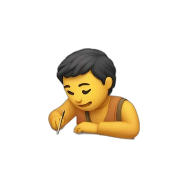 yu wadi writing on laptop sticker