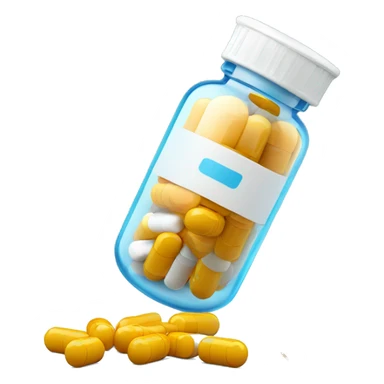 pills falling from pill bottle sticker