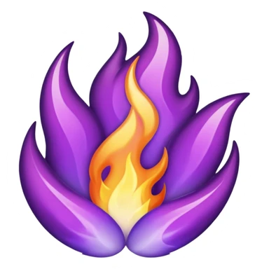 Purple flame sticker