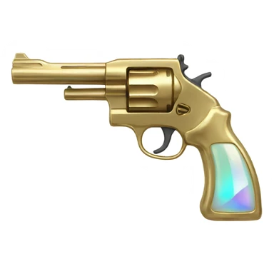 opal crystal gemstone gold gun sticker