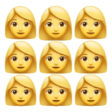 emojis basicos, de los gestos amarillos,  pero su version girlie  sticker