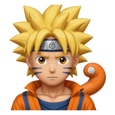 fais goku avec un melange de naruto et de 2 pkemon de ton choi aussi  sticker
