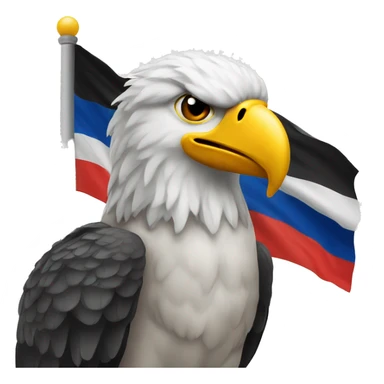 Adler vor einer Deutschland Flagge sticker