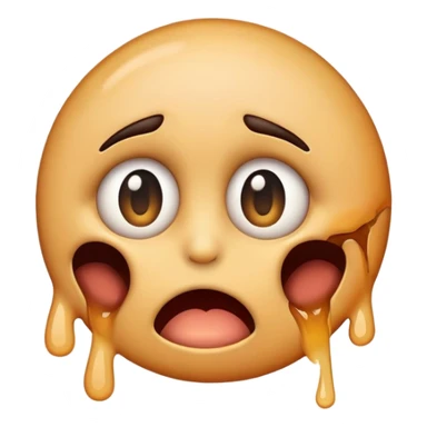 an emoji choking itself with its eyes popping out sticker