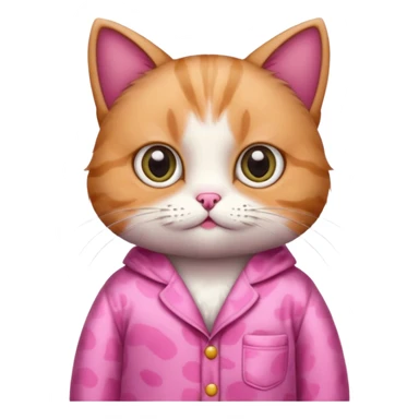 Cat whit pink pijama ￼ sticker