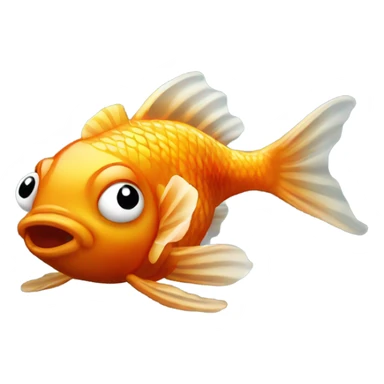 Goofy goldfish sticker