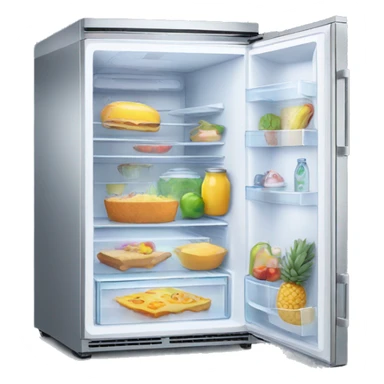 fridge with hologram food sticker