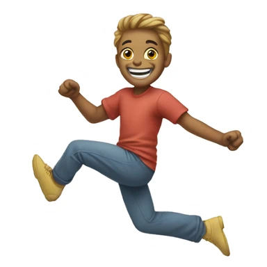 Smile with kicking feet behind it  sticker