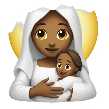 Maria mother of Jesus with Jesus in hands white skin sticker