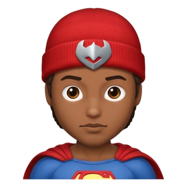 superhero with beanie sticker
