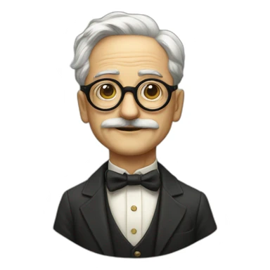 Leon Blum with his round glasses with wire sticker