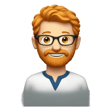 ginger wirh glasses sticker