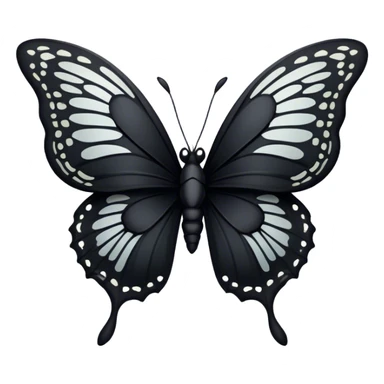 A black butterfly with intricately detailed wings, featuring a central ribbon tied in a bow, blending gothic fashion with nature’s beauty. sticker