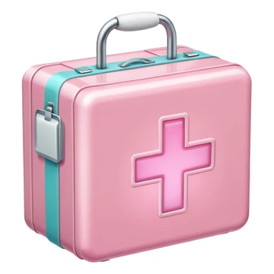 Pastel Pink medical box glow sticker