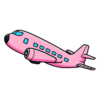 pink airplane sticker
