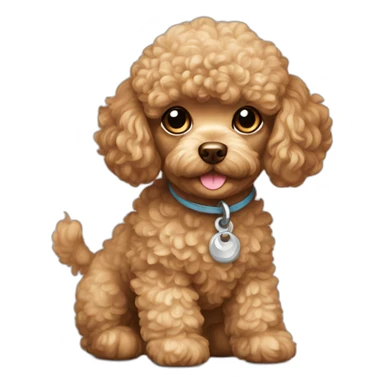 Toy poodle puppy sticker