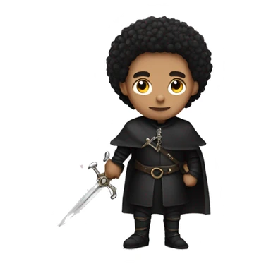 lightskin guy with black medieval clothes and daggers on guard sticker