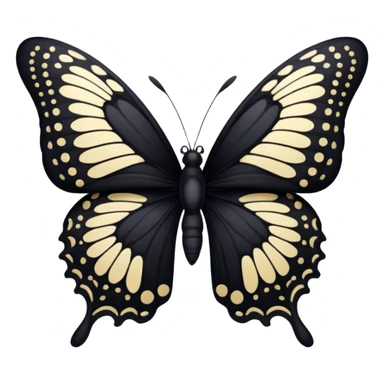 A black butterfly sticker