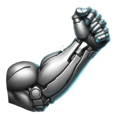 Cyborg arm only flexing bicep and shoulder sticker