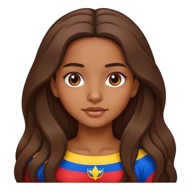 Beautiful venezuelan girl with brown long girl  sticker