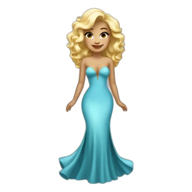 chanteuse blonde avec une robe magnifique  sticker
