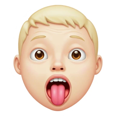 drooling silly freakster tongue out sticker