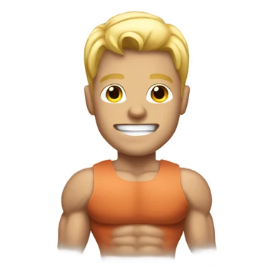 Blond male bodybuilder  sticker