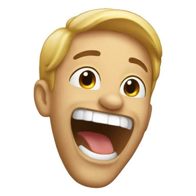 Laughing while falling on face  sticker