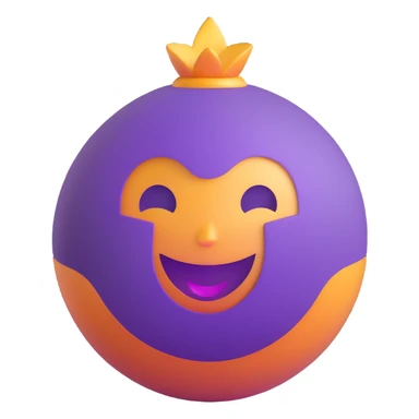 aura ball with a warm smile, soft golden light sticker