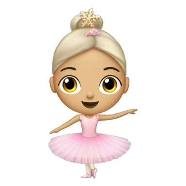 christmas ballerina with nutcracker  sticker