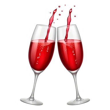 2 red champagne glasses are clinking sticker