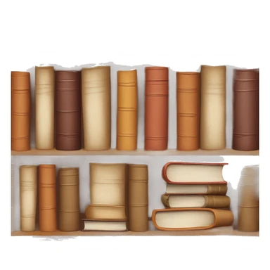 Stack of books in autumnal tones sticker