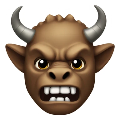 Scary minotaur sticker